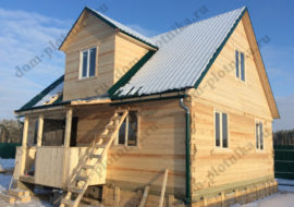 Фотоотчет Дома из бруса 7×9 «Мурманск» по «Инд. проекту»